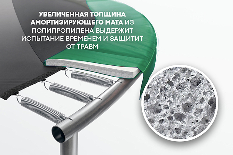 Батут Hasttings Classic  Green 1,82